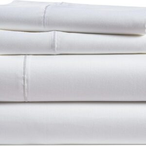 Videmi WHITE LANE LINEN 100% Egyptian Cotton Sheets King Size - 1000 Thread Count, 4Pc King Size Sheets Set, Smooth Sateen Weave King Sheets, Ultra Luxury Bed Sheets